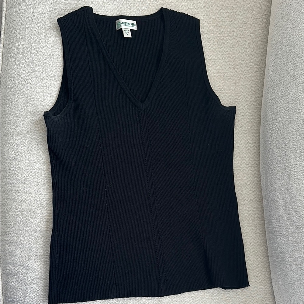 Austin Reed Black Sleeveless Knit Top